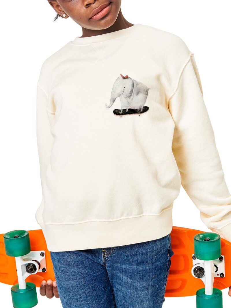 Bügelbild –  Elefant auf Skateboard – Bild 3