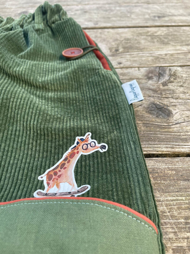 Bügelbild –  Giraffe auf Skateboard – Bild 3