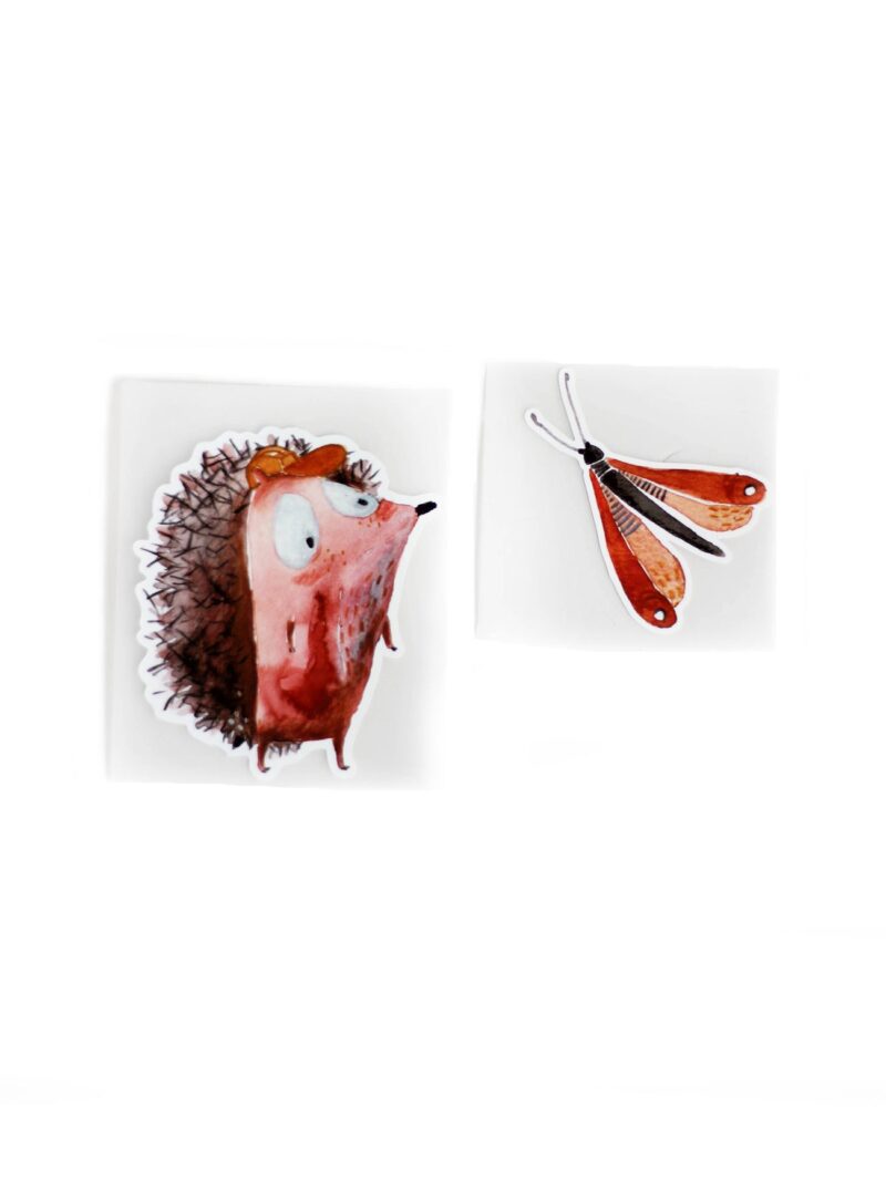 Bügelbild –  Igel und Schmetterling – Bild 2
