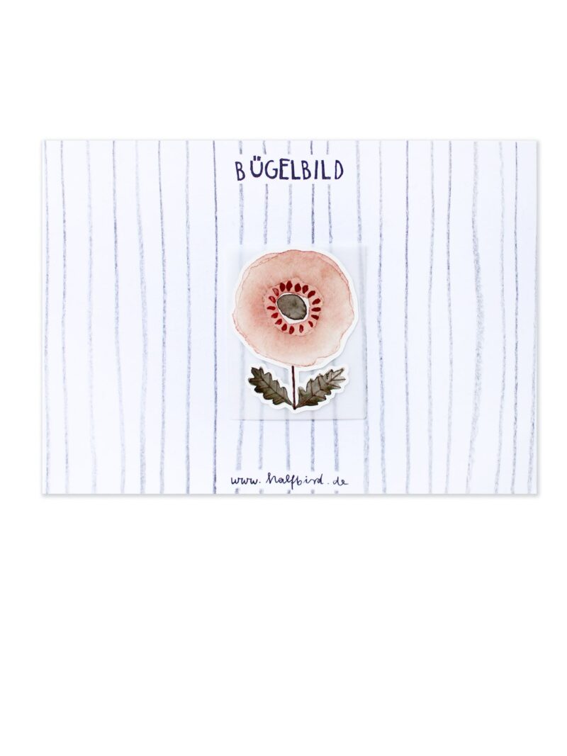 Bügelbild –  Mohn – Bild 2