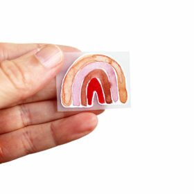 halfbird - Bügelbilder (Regenbogen „Apricot“)