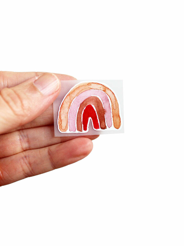 halfbird - Bügelbilder (Regenbogen „Apricot“)