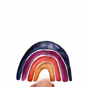 halfbird - Bügelbilder (Regenbogen bunt)