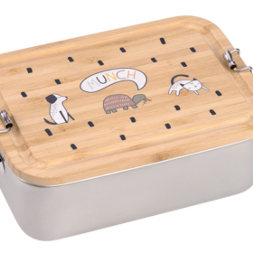 Lässig - Lunchbox Stainless Steel Bamboo - Happy Prints
