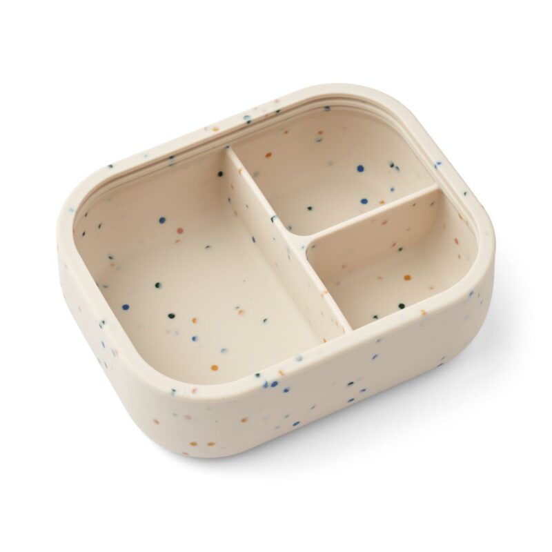 Lunchbox aus Silikon "Elinda" – Splash Dots / Sea Shell – Bild 2