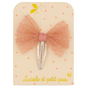 Luciole et Petit Pois - Barrette tutu - Vieux rose