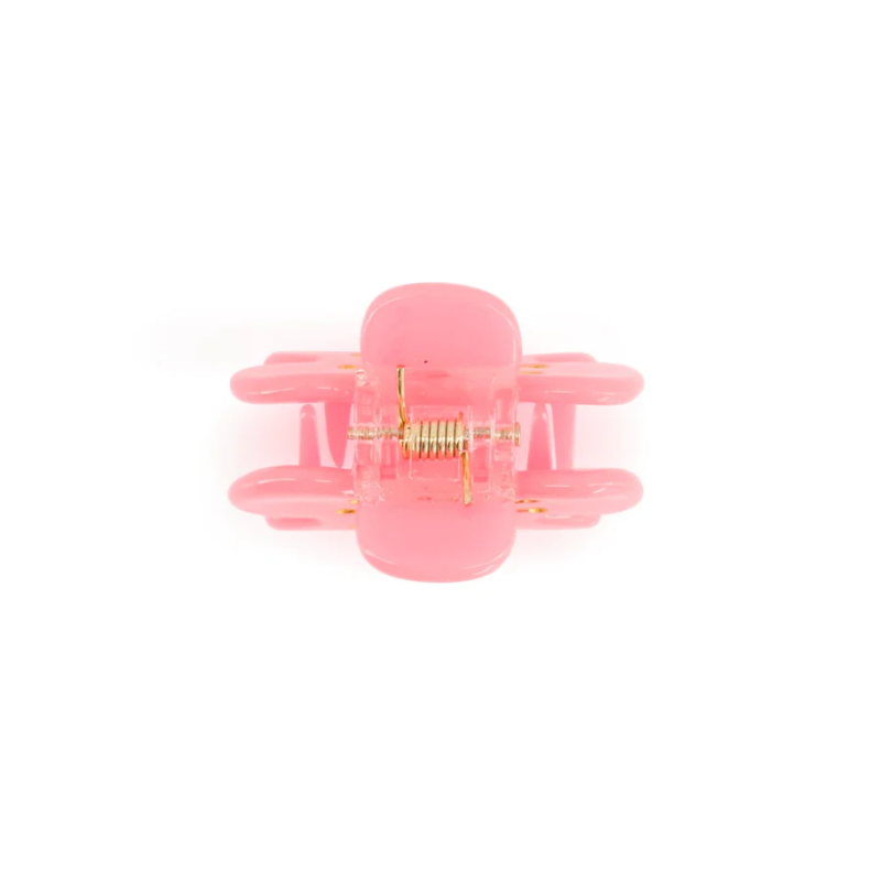 Kleine Haarklammer "Mini Pince" – Fleur de Sakura / Rose Fluo – Bild 3