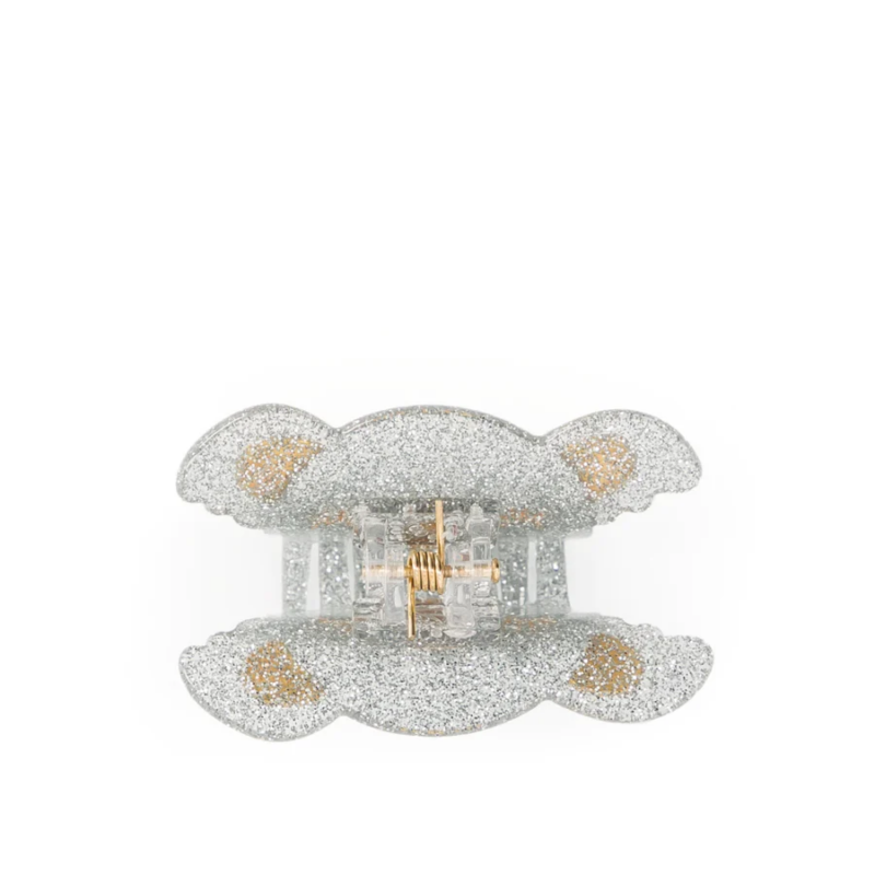 Kleine Haarklammer "Mini Pince" – Koala / Paillettes Grises – Bild 3