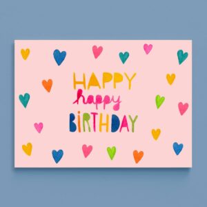 Frau Ottilie - Postkarte *Happy Happy Birthday*