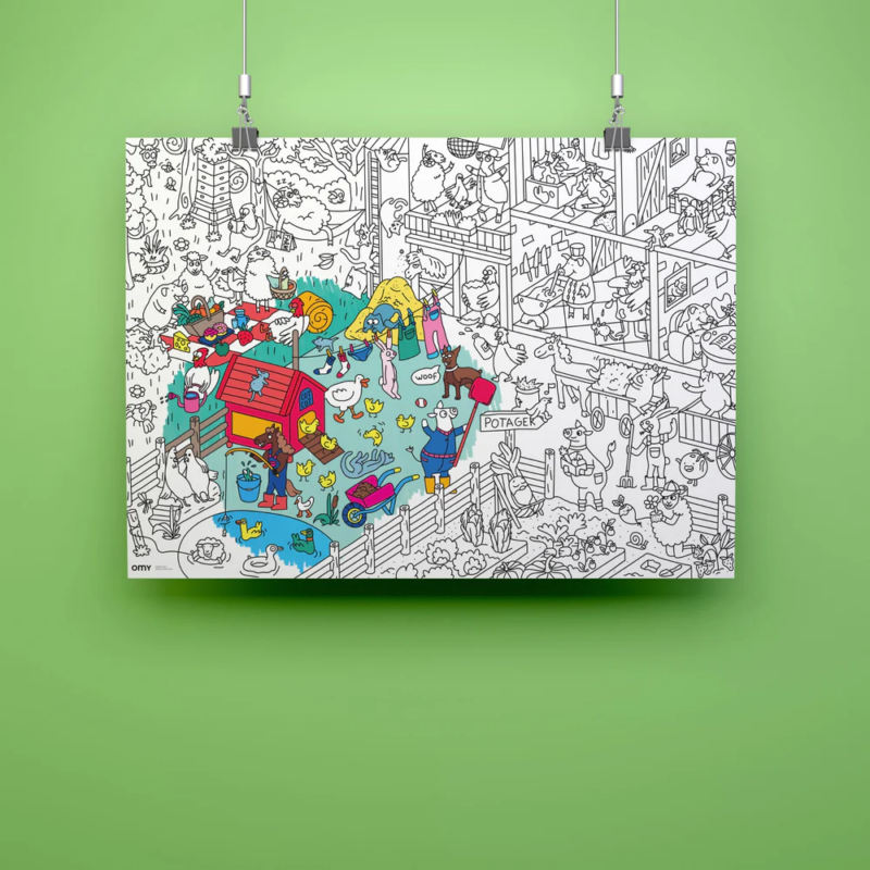 Poster zum Ausmalen "Giant" 70x100 cm  – Farm – Bild 2
