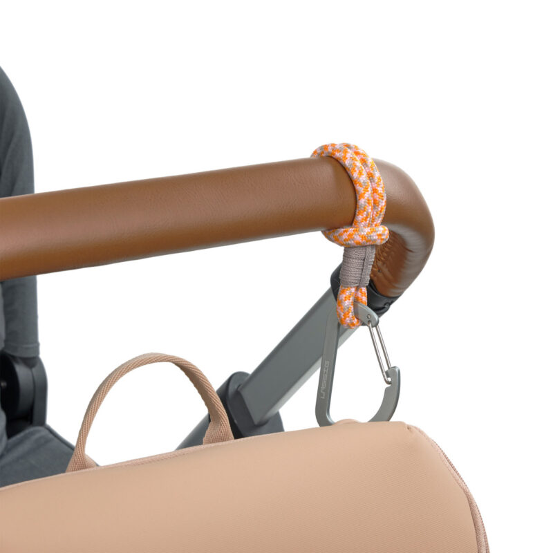Kinderwagenhaken "Karabiner" im 2er Set - Beige/Orange – Bild 4