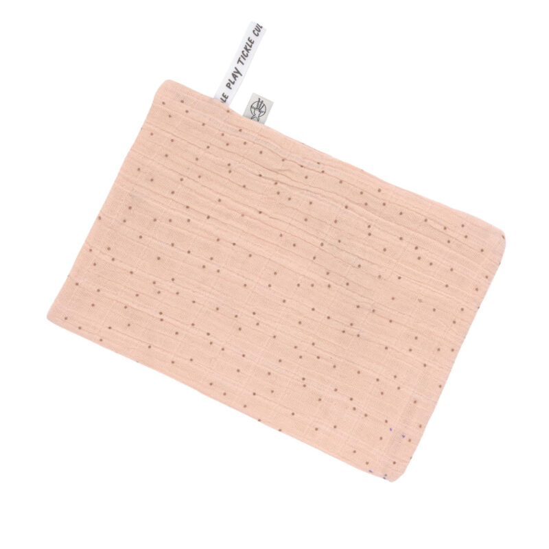 Mull Waschlappen "Baby" 3er Set – Rosa / Punkte – Bild 2