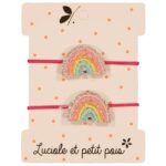 Luciole et Petit Pois - Mini-Gummibänder mit mehreren Regenbogenfarben (Paar) Luciole et Petit Pois - Mini-Gummibänder mit mehreren Regenbogenfarben (Paar)