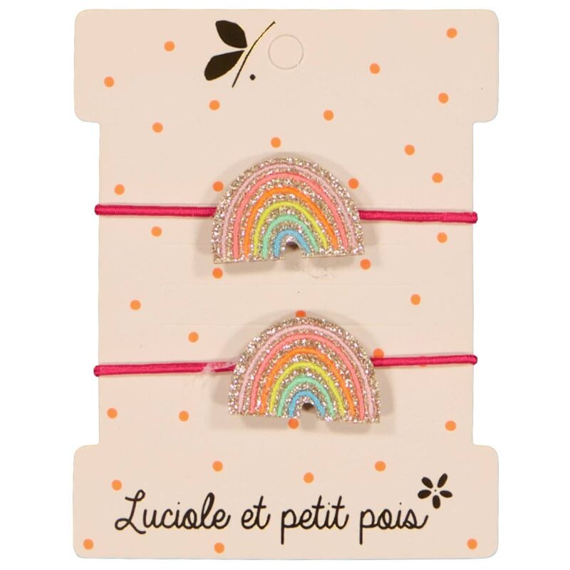 Luciole et Petit Pois - Mini-Gummibänder mit mehreren Regenbogenfarben (Paar) Luciole et Petit Pois - Mini-Gummibänder mit mehreren Regenbogenfarben (Paar)