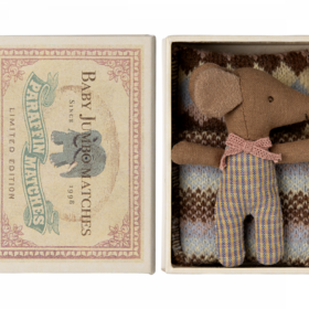Maileg - Sleepy wakey baby maus in Streichholzschachtel - Rosa