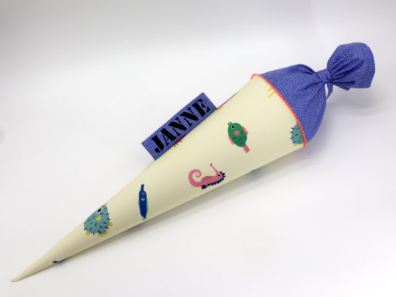 Schultüte "Fische - Judithmachtdas" mit Namen – Bild 2