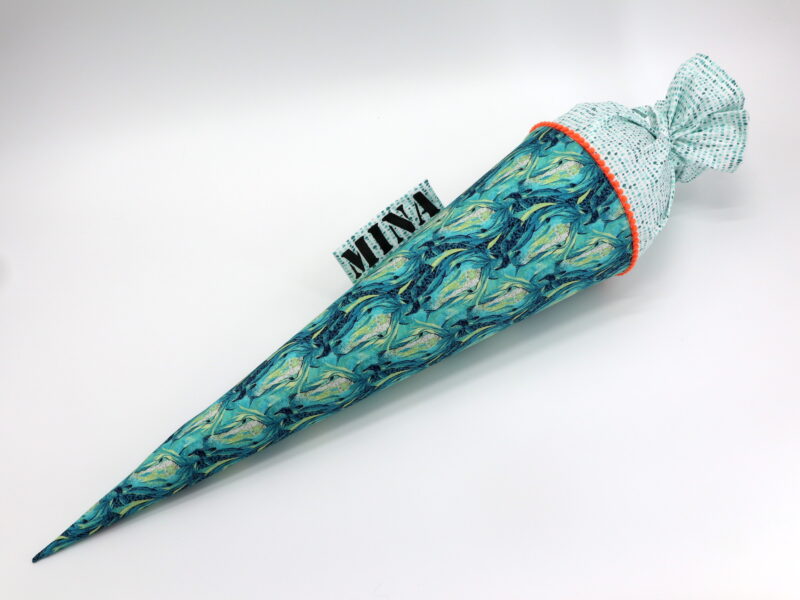 Schultüte "Dream Horse Aqua" mit Namen – Bild 2