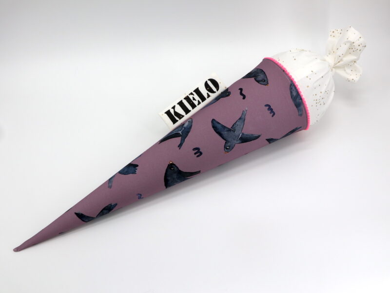 Schultüte "Vögel mauve - Halfbird" mit Namen – Bild 2
