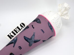 Schultüte "Vögel mauve - Halfbird" mit Namen
