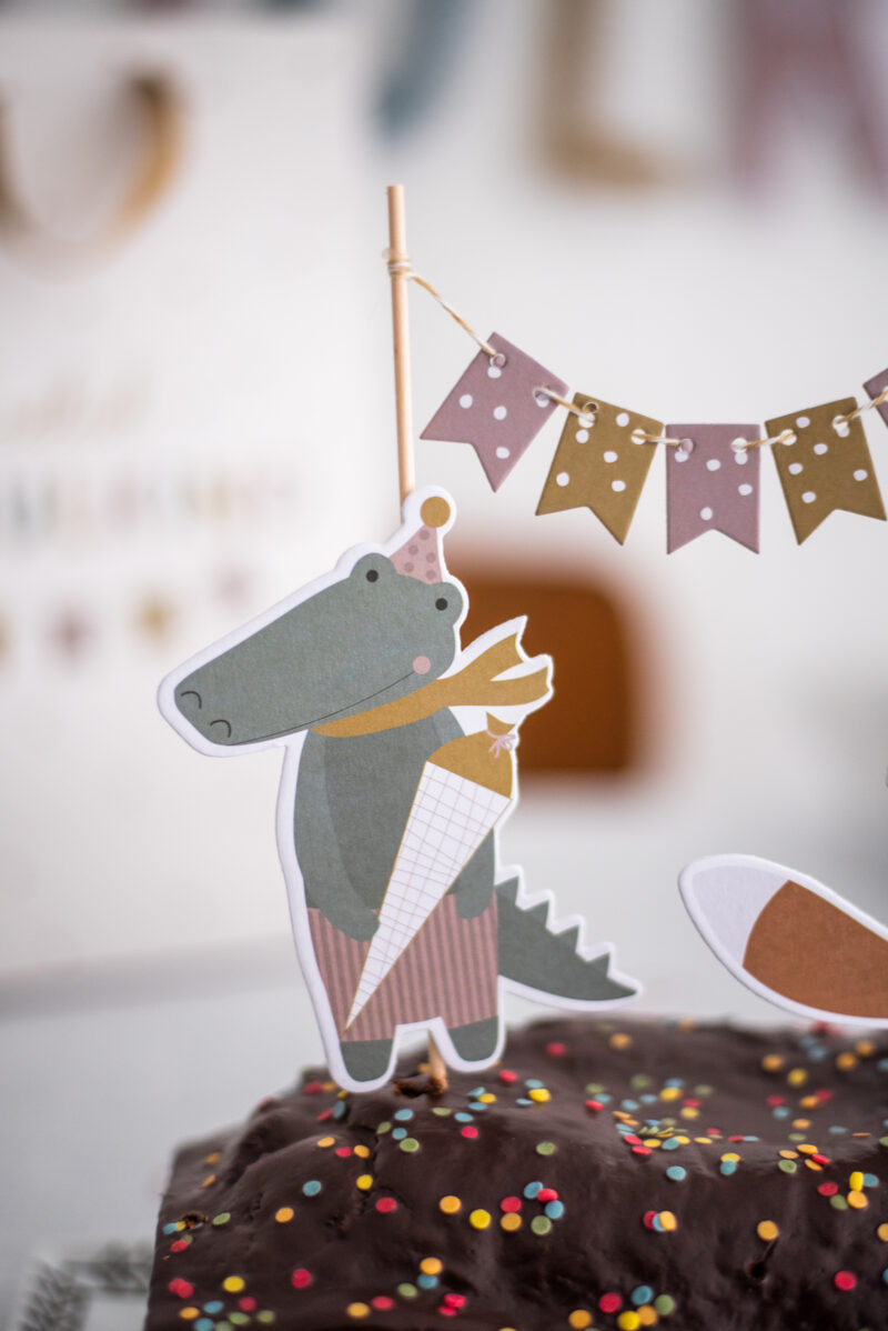 Kuchendekoration "Cake Topper" – Schulkind / Pastell - Kroko & Fuchs – Bild 2