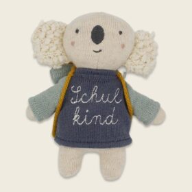 Ava&Yves - Koala “Schulkind” mit Schulranzen und Shirt in blau/hellblau