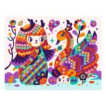 Djeco - Mosaike: Glitzer Kokeshi
