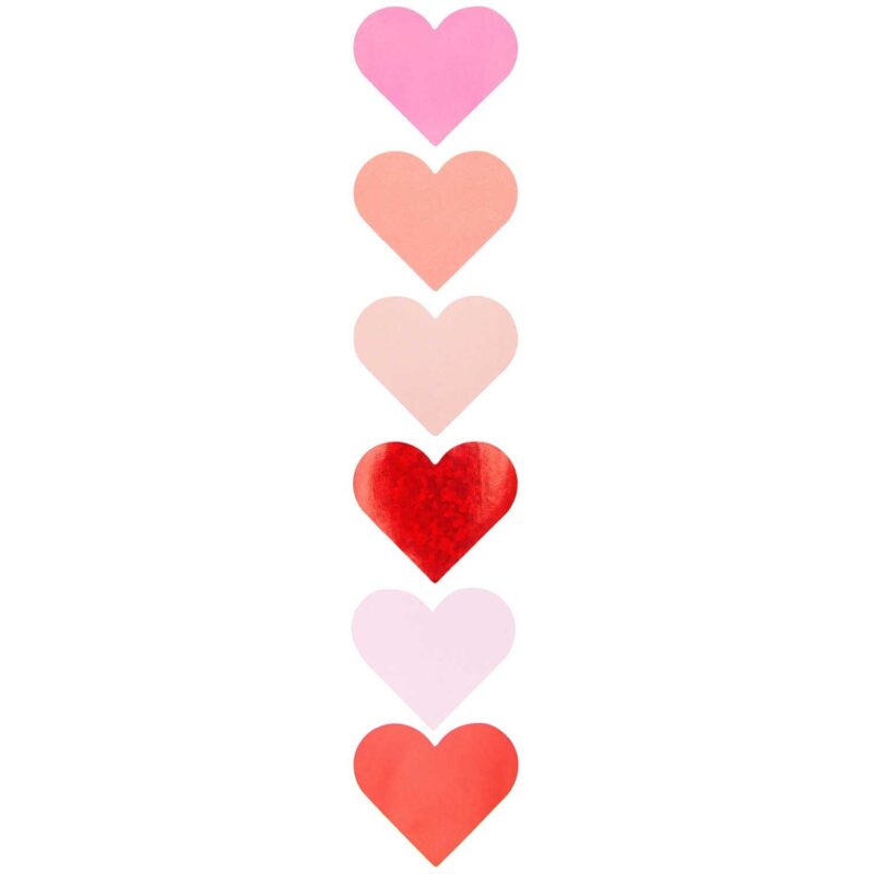 Von der Rolle "Kleine Herzen" 120 Sticker – Rot - Holographisch – Bild 2