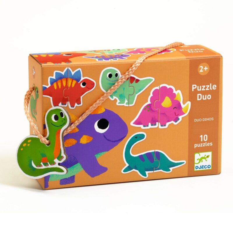 Djeco - Lernspiel: Puzzle duo: Dinos