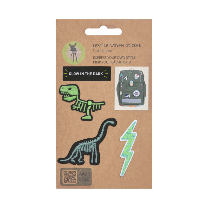 Gewebte Applikation "Stick On" im 3er Set – Dino – Bild 2