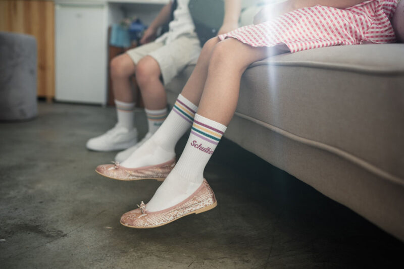 Socken Schulkind pflaume Größe 35 - 38 – Bild 3