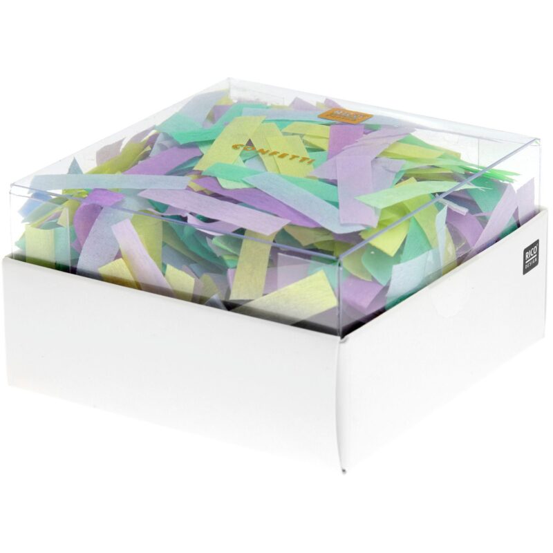 Krepp Konfetti Regenbogen Pastell Mix – Bild 2