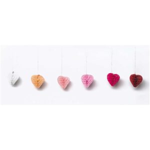 rico design - MINI-WABENBÄLLE HERZEN 4CM 6 STÜCK