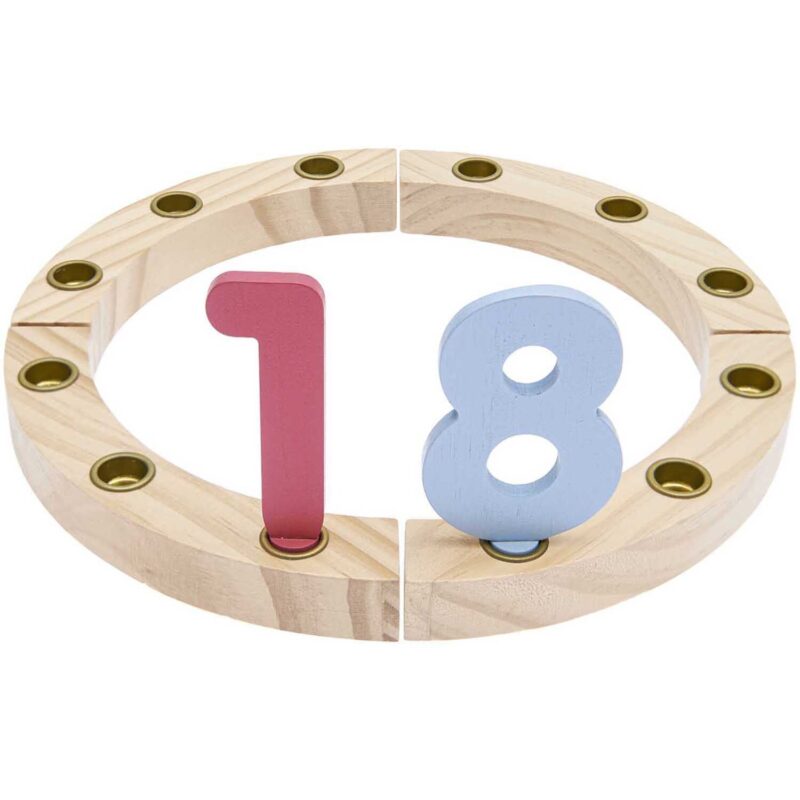 Zahlenstecker aus Holz für Kerzenring – 7 – Bild 2