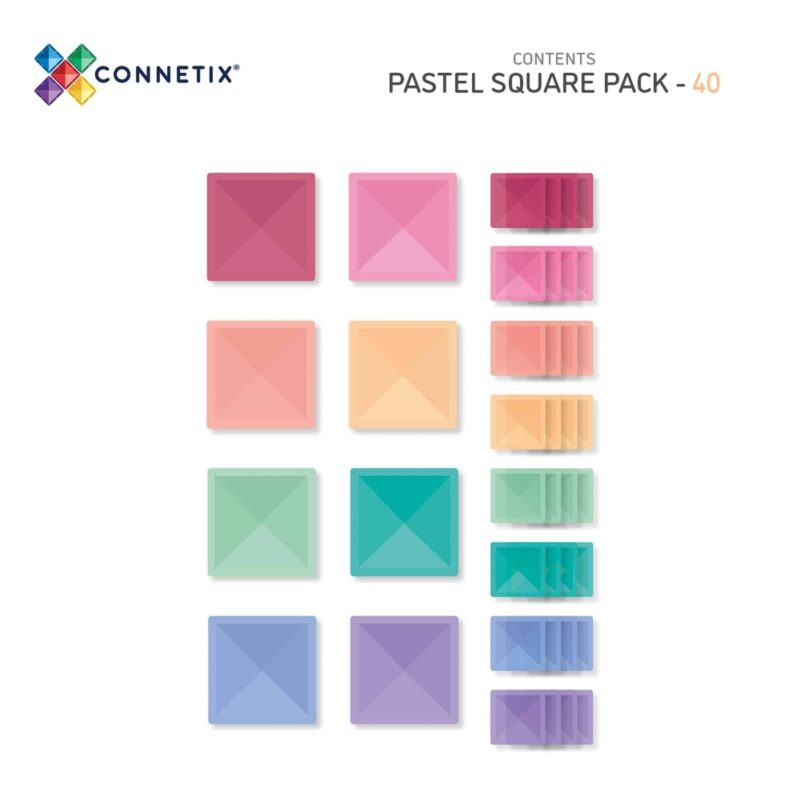 Connetix Magnetbausteine  "Pastel Square Pack" – Bild 5