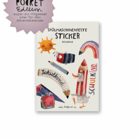 halfbird - spülmaschinenfeste Sticker "Schulkind" | Pocket Edition