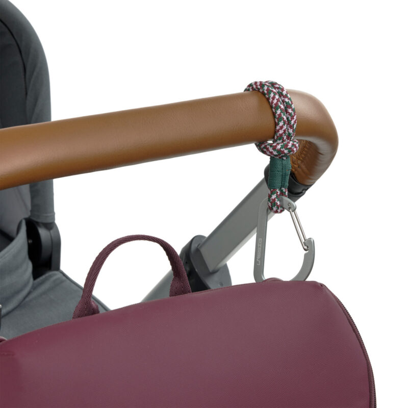 Kinderwagenhaken "Karabiner" im 2er Set - Grün Lila – Bild 3