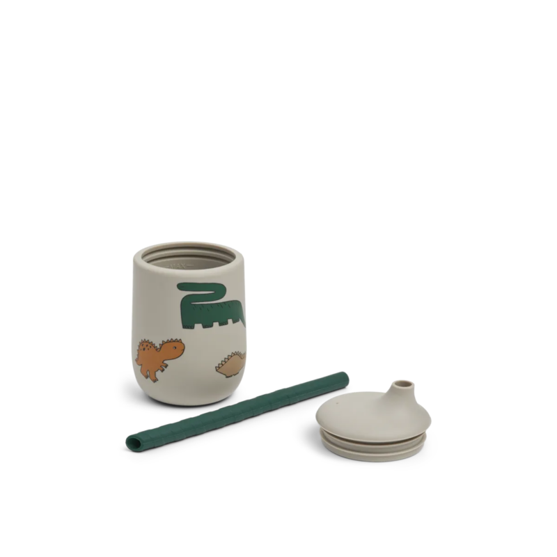 Becher mit integriertem Trinkhalm "Ellis Sippy Cup" - Dinosaurs / Mist – Bild 2