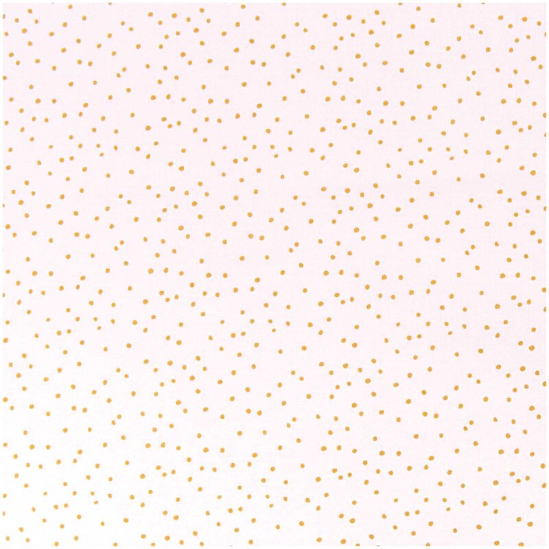 rico design - Druckstoff - Rosa Punkte Gold