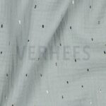 verhees textiles - Double Gauze - Goldene Sprinkle (mint gold)