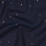 verhees textiles - Double Gauze - Goldene Sprinkle (navy gold)