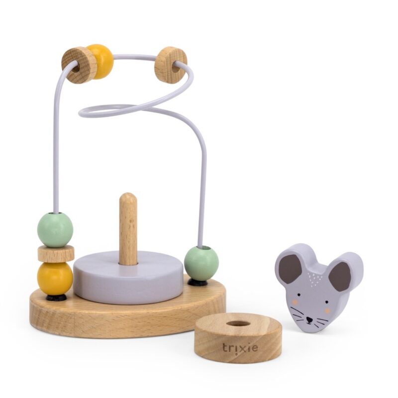 2in1 - Motorikschleife und Stapelspiel "Wooden Beads Maze" – Mrs. Mouse – Bild 2