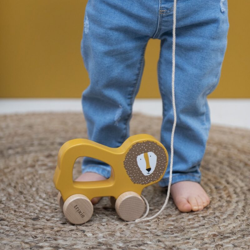 Nachziehtier aus Holz "Wooden Pull Along" – Mr. Lion – Bild 3