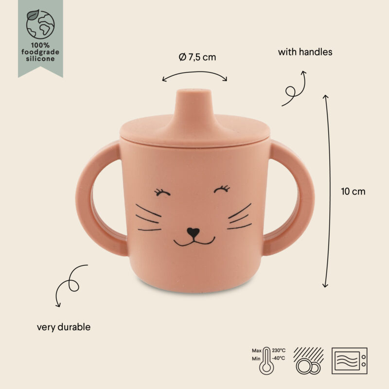 Trinklernbecher aus Silikon - Mrs. Cat – Bild 3