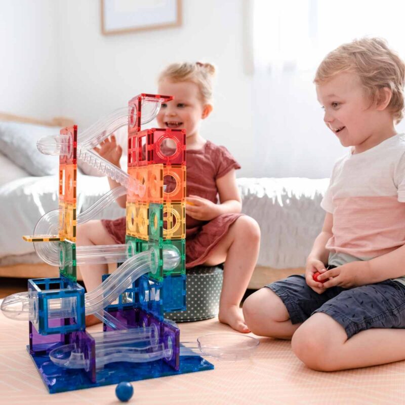 Connetix Magnetbausteine Kugelbahn Rainbow Ball Run Pack - 92 Teile – Bild 2