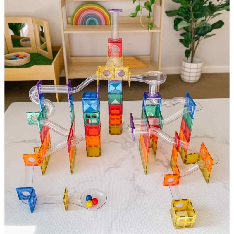 Connetix Magnetbausteine Kugelbahn Rainbow Ball Run Pack - 92 Teile – Bild 3
