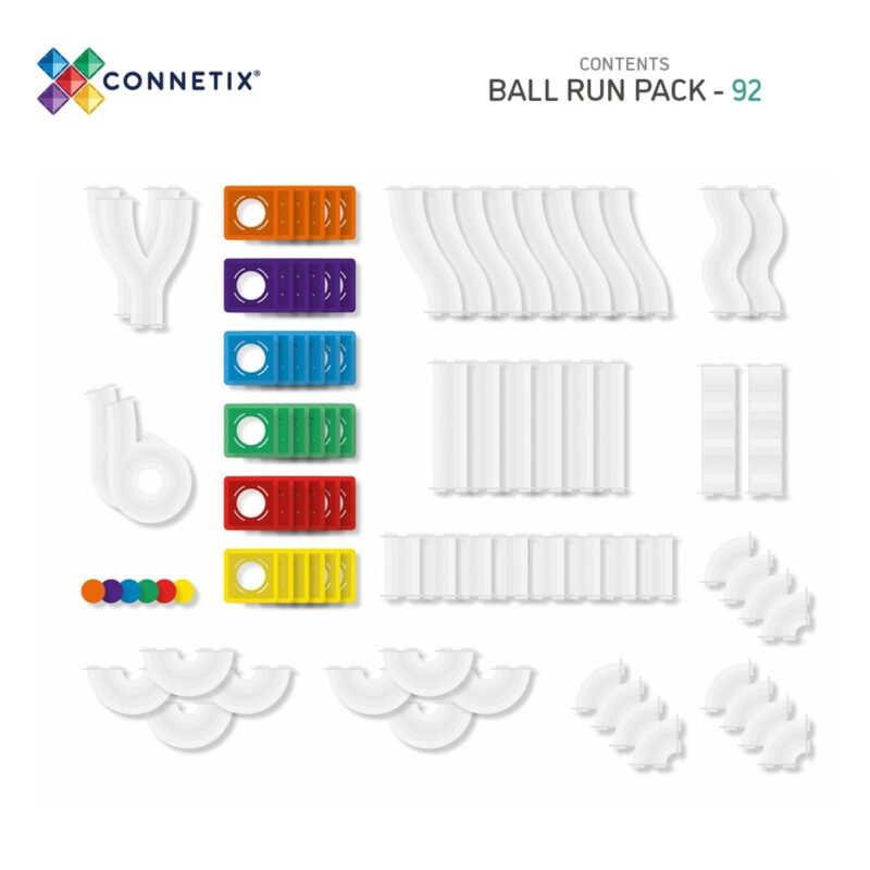 Connetix Magnetbausteine Kugelbahn Rainbow Ball Run Pack - 92 Teile – Bild 5