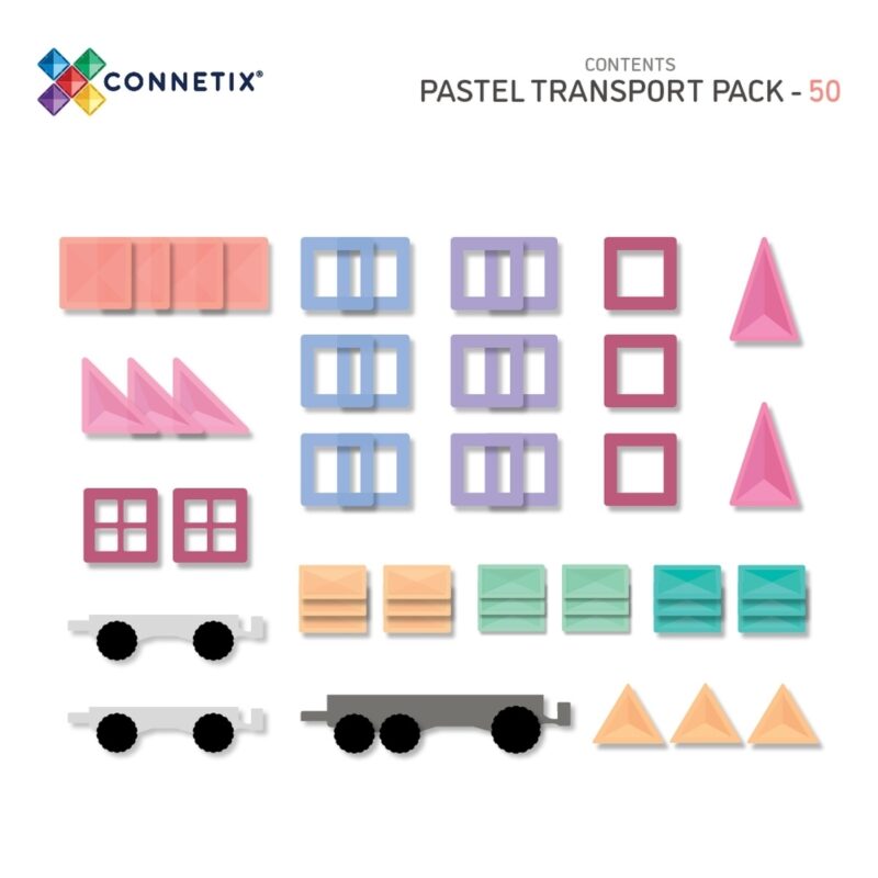 Connetix Magnetbausteine Pastel Transport Pack - 50 Teile – Bild 8