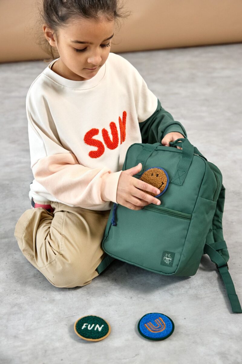 Kindergartenrucksack Square - Little Gang Dunkelgrün – Bild 6