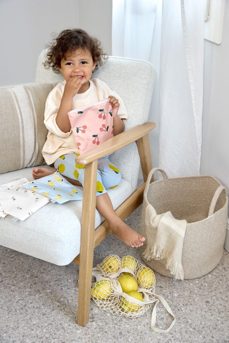 Nasstasche "Wet Bag Happy Fruits" 2er Set – Zitrone – Bild 8