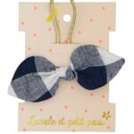 Luciole et Petit Pois - Haargummi Marineblau kariert Luciole et Petit Pois - Haargummi Marineblau kariert